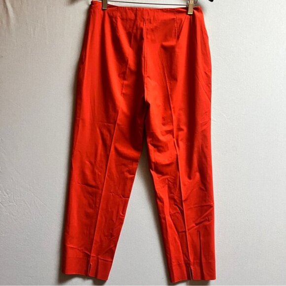 Piazza Sempione Audrey vibrant orange wool rayon blend taper pants Sz 30" - Picture 2 of 13